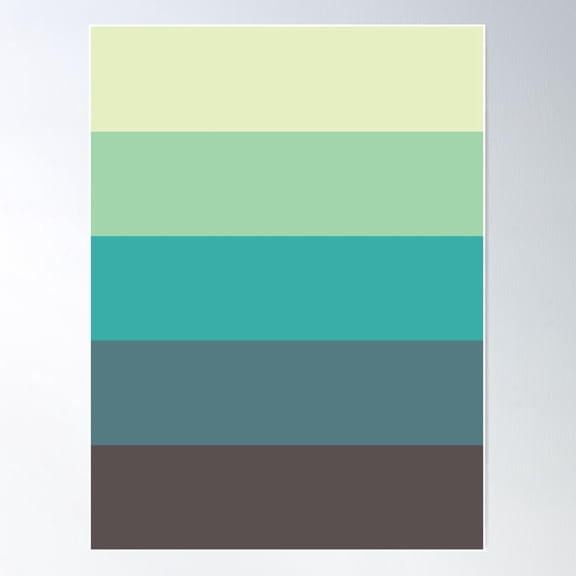 Green Horizontal Stripes Poster Wall Art, Modern Wall Decor For Living Room Bedroom, 16x24 UNFRAMED