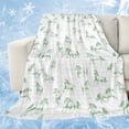 thumbnail image 1 of Green Horse Cooling Blanket, Lightweight Breathable Summer Throw Blanket with Double Sided Cold Effect, Watercolor Vintage Animals Picnic Beach Blankets Bed Sheet for Hot Sleepers 40"x60", 1 of 8