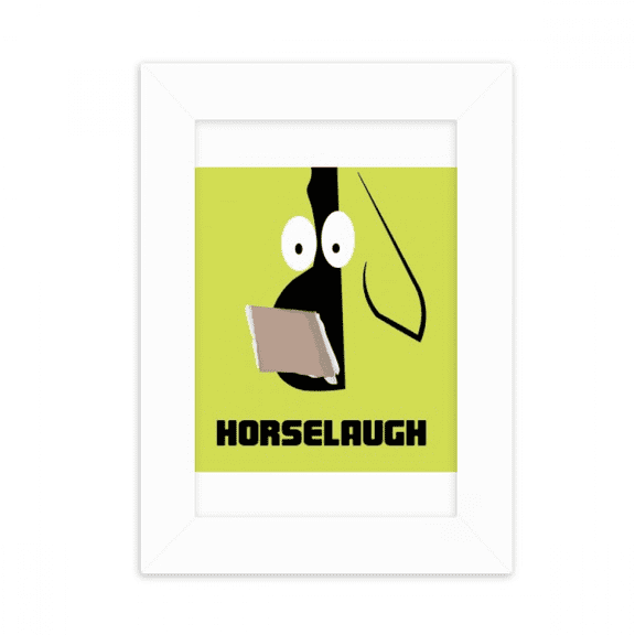 Green Horse Horselaugh Wide Mouth Desktop Photo Frame Picture Display Decoration Art Painting