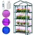 thumbnail image 1 of ArtBeek Green House Portable Plastic Greenhouses with Heavy Duty Transparent PVC with Plant Growing Lights (4_Tier), 1 of 7