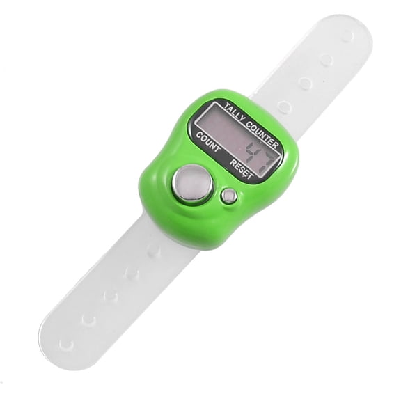 Green Housing 5 Digit LCD Electronic Finger Counter Hand Tally