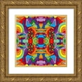 thumbnail image 1 of Green, Howie 12x12 Gold Ornate Wood Framed with Double Matting Museum Art Print Titled - Psychadelic-landscape-1017, 1 of 4