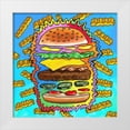 thumbnail image 1 of Green, Howie 12x12 White Modern Wood Framed Museum Art Print Titled - Hamburger With Fries Pop Art, 1 of 4