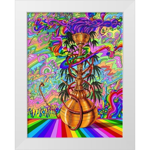 Green, Howie 12x14 White Modern Wood Framed Museum Art Print Titled - Hookah