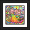 thumbnail image 1 of Green, Howie 15x15 Black Ornate Wood Framed with Double Matting Museum Art Print Titled - Pink-Mansion, 1 of 4