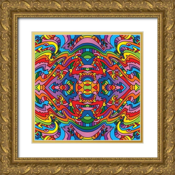 Green, Howie 15x15 Gold Ornate Wood Framed with Double Matting Museum Art Print Titled - Pop_Art_Mambo_916