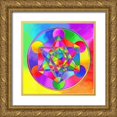 thumbnail image 1 of Green, Howie 15x15 Gold Ornate Wood Framed with Double Matting Museum Art Print Titled - Sacred Geo Metarons Cube, 1 of 4