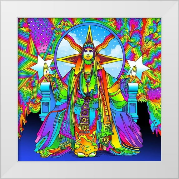 Green, Howie 15x15 White Modern Wood Framed Museum Art Print Titled - Cosmic Queen