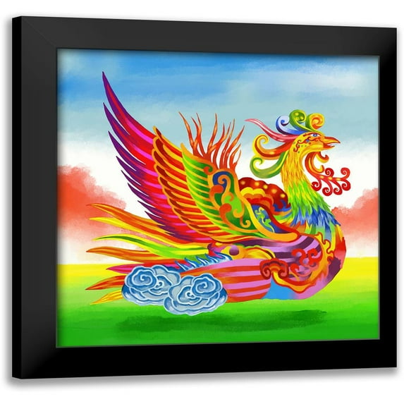 Green, Howie 20x20 Black Modern Framed Museum Art Print Titled - Night-Bird