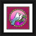 thumbnail image 1 of Green, Howie 20x20 Black Ornate Wood Framed with Double Matting Museum Art Print Titled - Love Birds, 1 of 4