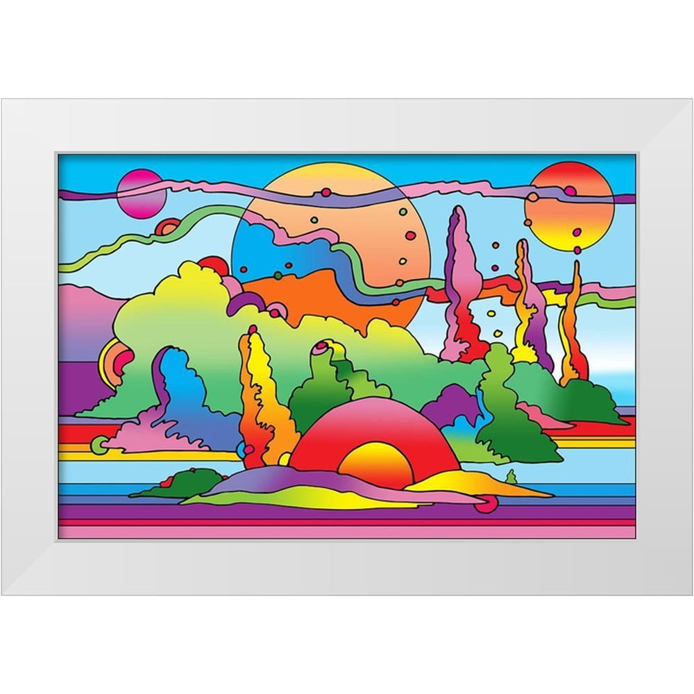 Green, Howie 24x17 White Modern Wood Framed Museum Art Print