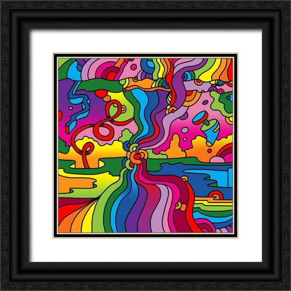 Green, Howie 26x26 Black Ornate Wood Framed with Double Matting Museum Art Print Titled - Pop-Art-Mambo-216C