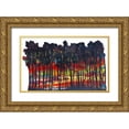 thumbnail image 1 of Green, Howie 32x21 Gold Ornate Wood Framed with Double Matting Museum Art Print Titled - Trees 4, 1 of 4
