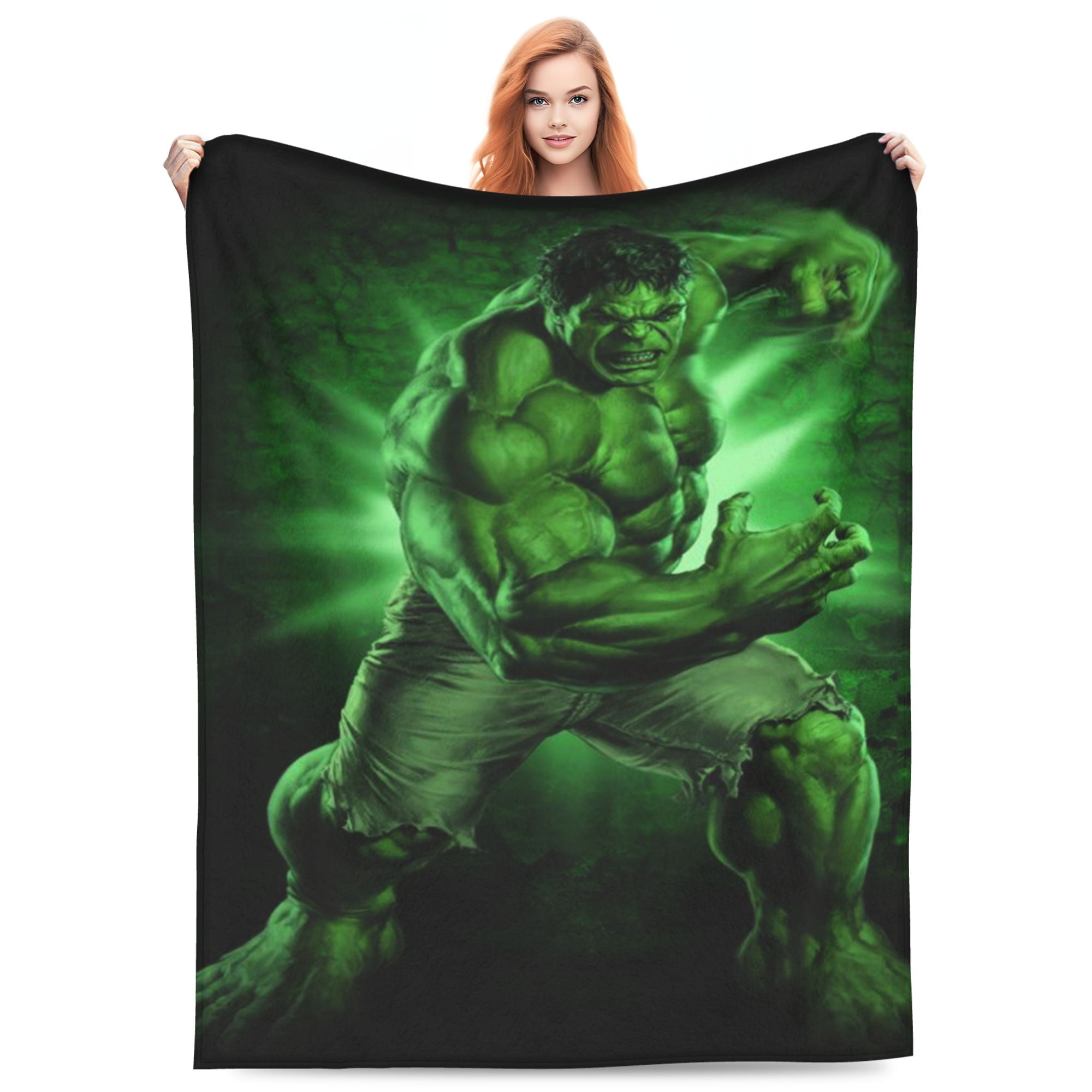 Green Hulk Blanket Ultra Soft Flannel Throw Blanket Lightweight Warm