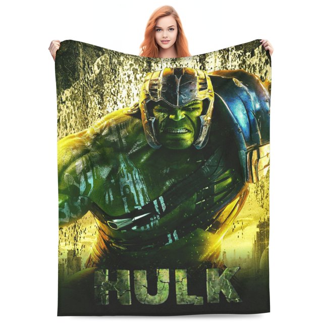 Green Hulk Blanket Ultra Soft Flannel Throw Blanket Lightweight Warm