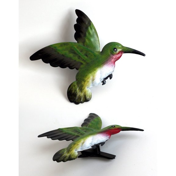 MDR Trading Inc. AI-GG9629_Q01 Green Hummingbird Metal Clip On Wall Decor