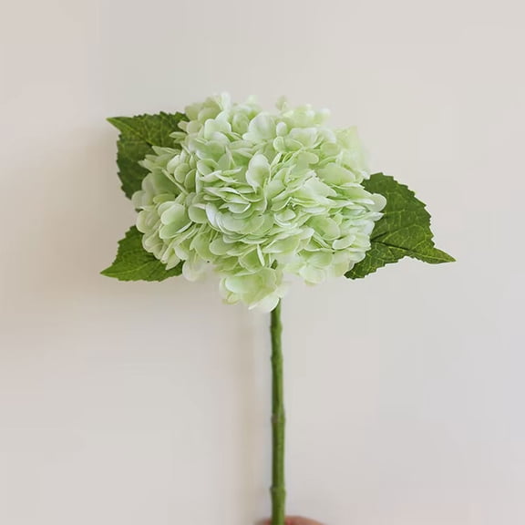 Green Hydrangea Artificial Flowers, Silk Hydrangea Flowers with Stems, 24 In, Dark Green Decor, Centerpiece Table Decorations Wedding, Dining Table Centerpiece, 1 Pc