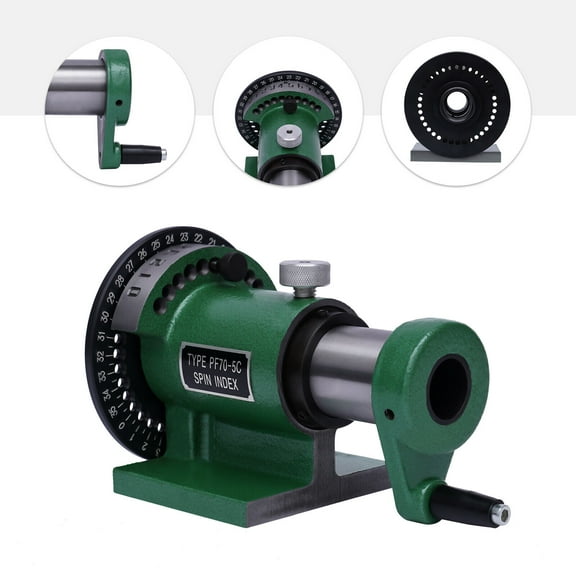 Green Indexing Fixture Collet Indexer Precision PF70/5C Spin Index Fixture Jig Tool - PF70-5C
