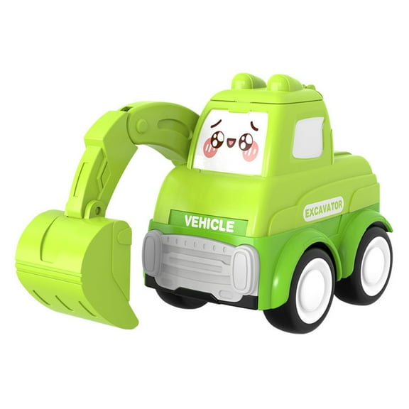Green Inertial Engineering Vehicle Toy Large Cartoon Bulldozer For Kids Ages 0-3 Educational Imaginative Play Durable Design