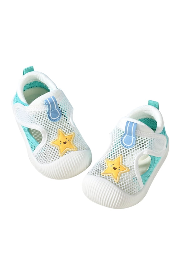 Green Infant Lightweight Sandals With Flexible Sole And Breathable Mesh For Comfortable Movement And Play, Perfect For Daily Use