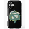 White Baby Python Snakes Green Infinity Snake and White Roses Tough Phone Case, Dual-Layer ...