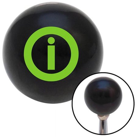 Green Info Black Shift Knob with M16 x 1.5 Insert Shifter Auto Manual Custom Brody