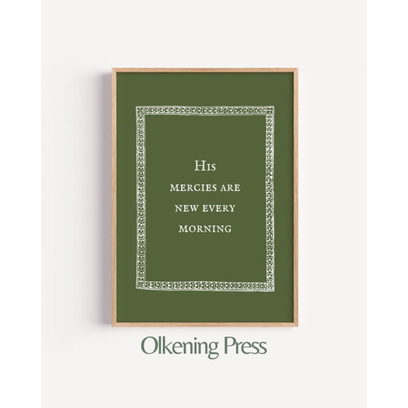 Green Inspirational Quote Minimalist Typography Art, Unframed Canvas
