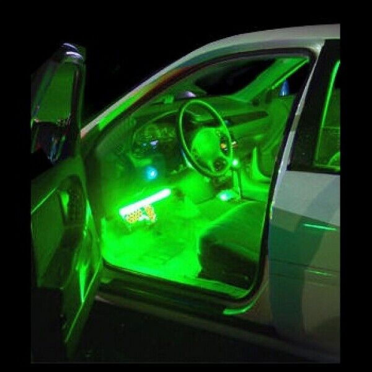 Green Interior LED Neon Glow Lighting Kit Flexible Strips Inside Cars/Trucks 12V