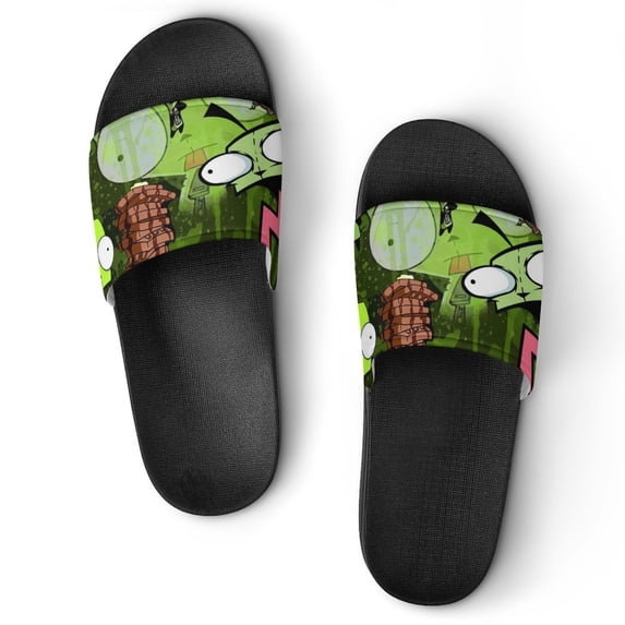 Green Invader Zim Gir Unisex Slippers Summer Beach Slippers Casual Non Slip Comfortable Slide Sandals Home Slippers For Men Women