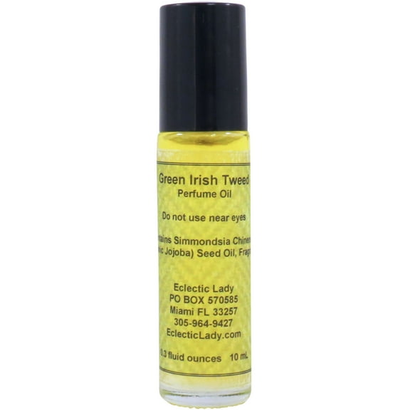 Green Irish Tweed Perfume Oil, 0.3 Oz Portable Roll-On Fragrance