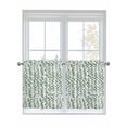 thumbnail image 1 of Green Ivy Leaves 2 Panel Kitchen Curtains for Small Windows, Spring Plants Botanical Modern Country Bathroom Tier Curtain, Short Window Treatment for Bedroom/Living Room 55"x24", 1 of 6