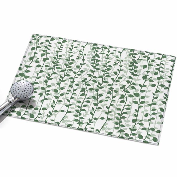 Green Ivy Leaves Entryway Rug 2x3ft Washable Non Slip Bathroom Rug Indoor Floor Front Door Mat Spring Plants Botanical Modern Country Rectangle Area Rugs Carpet for Kitchen Office Dining Room