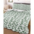 thumbnail image 1 of Green Ivy Leaves Twin XL Size Down Alternative Comforter,Lightweight Comforter Quilt Bedding Set with Pillow Shams Spring Plants Botanical Modern Country Bed Comforter Duvet Insert 68"x98", 1 of 7