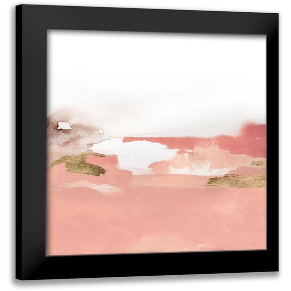 Green, Jacob 12x12 Black Modern Framed Museum Art Print Titled - Rose Lake II