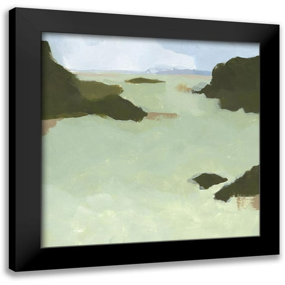 Green, Jacob 12x12 Black Modern Framed Museum Art Print Titled - Saltwater Summer II