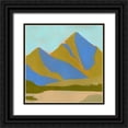 thumbnail image 1 of Green, Jacob 12x12 Black Ornate Wood Framed with Double Matting Museum Art Print Titled - High California Hills III, 1 of 4