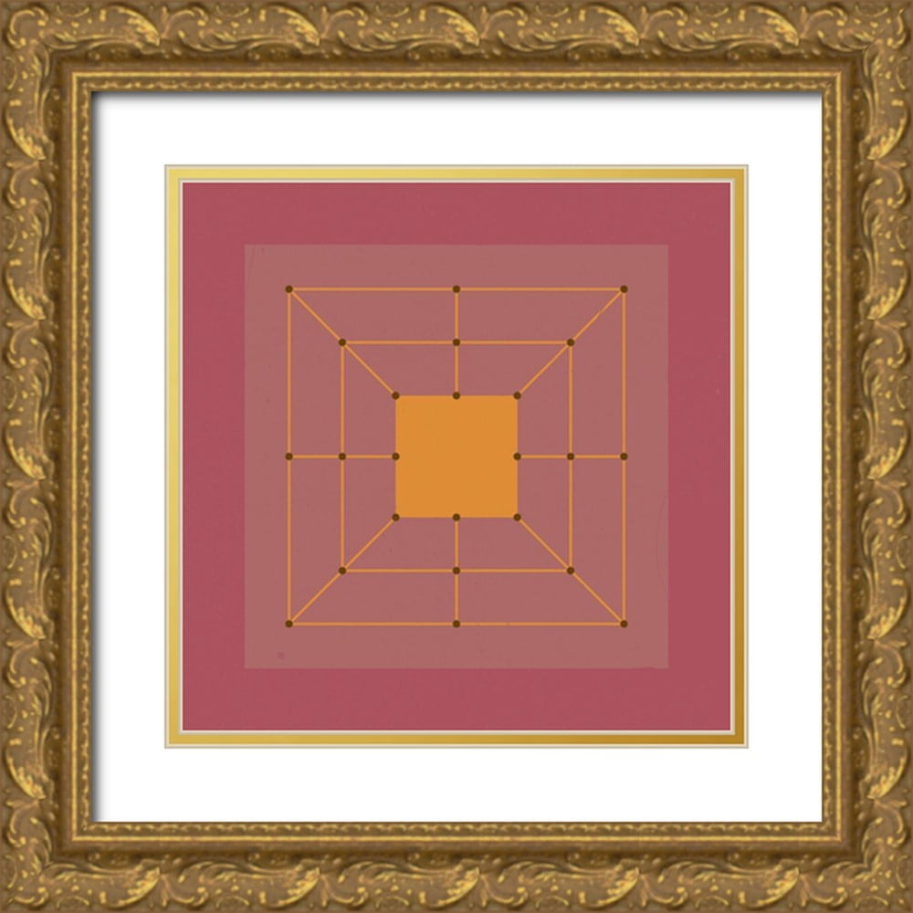 Green, Jacob 12x12 Gold Ornate Wood Framed with Double Matting Museum ...