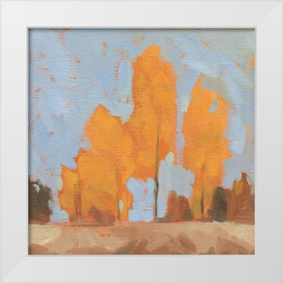 Green, Jacob 12x12 White Modern Wood Framed Museum Art Print Titled - Golden Seasons II