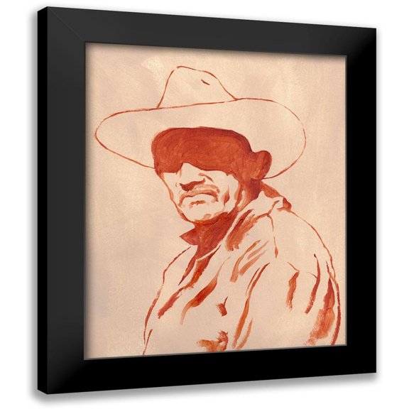 Green, Jacob 12x14 Black Modern Framed Museum Art Print Titled - Man of the West II