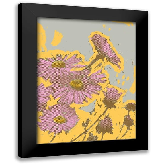 Green, Jacob 12x14 Black Modern Framed Museum Art Print Titled - Pop Art Floral VI