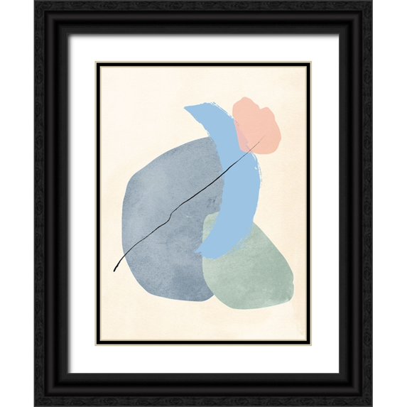 Green, Jacob 12x14 Black Ornate Wood Framed with Double Matting Museum Art Print Titled - Pastel Assemblage II