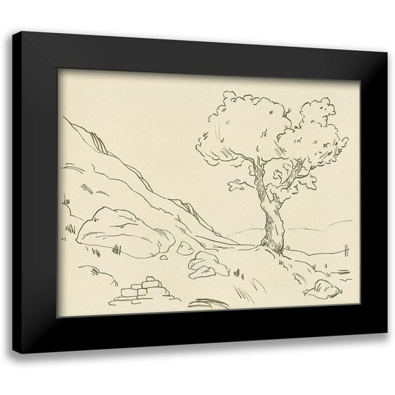 Green, Jacob 14x12 Black Modern Framed Museum Art Print Titled - Christchurch Oak I