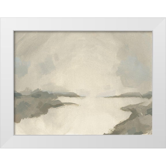 Green, Jacob 14x12 White Modern Wood Framed Museum Art Print Titled - Smoke River III
