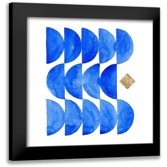 Green, Jacob 15x15 Black Modern Framed Museum Art Print Titled - Sapphire Halves I