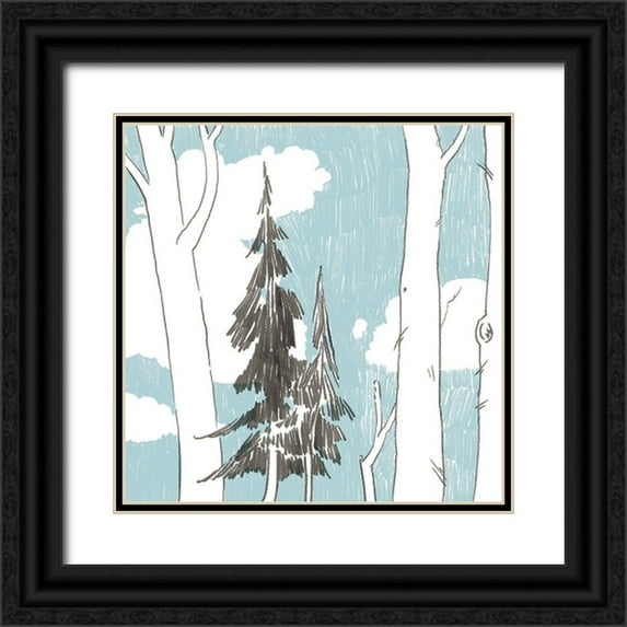 Green, Jacob 15x15 Black Ornate Wood Framed with Double Matting Museum Art Print Titled - Westwood I
