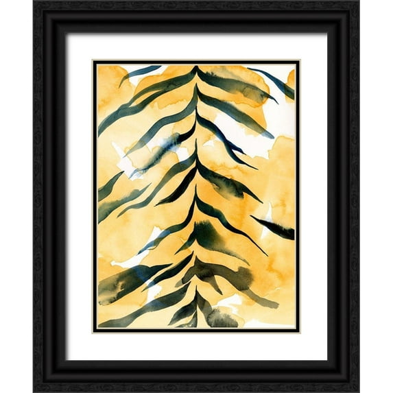 Green, Jacob 15x18 Black Ornate Wood Framed with Double Matting Museum Art Print Titled - Jungle Jacket II
