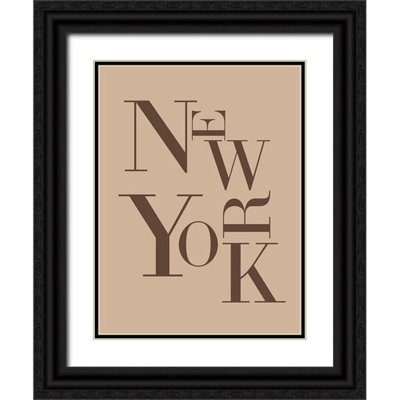 Green, Jacob 15x18 Black Ornate Wood Framed with Double Matting Museum Art Print Titled - Neutral City Center Type I