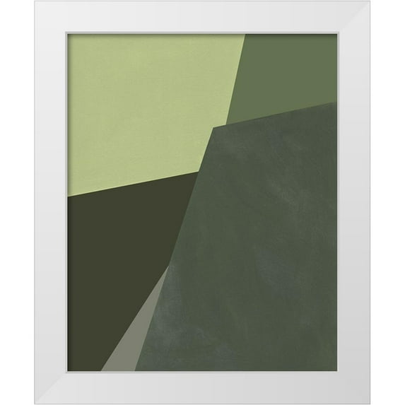 Green, Jacob 15x18 White Modern Wood Framed Museum Art Print Titled - Sage Prism I