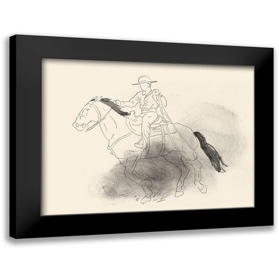 Green, Jacob 18x15 Black Modern Framed Museum Art Print Titled - Roping Lessons II