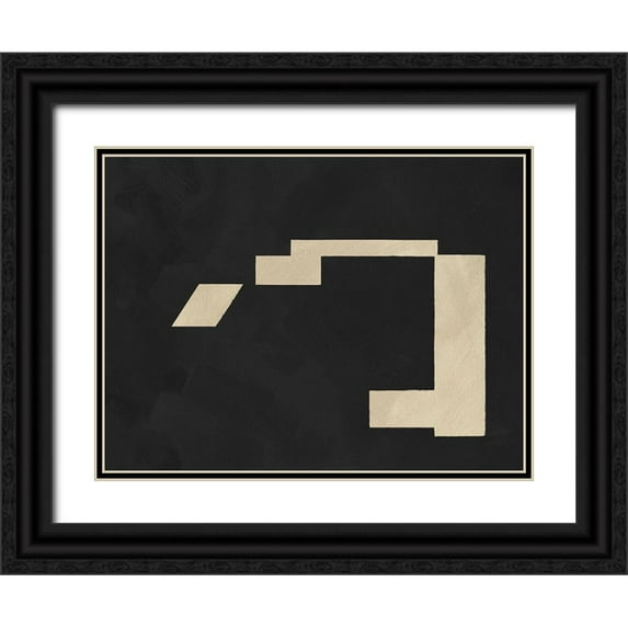 Green, Jacob 18x15 Black Ornate Wood Framed with Double Matting Museum Art Print Titled - Quadrate Abstract IV